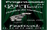 Programme festival oZon le théâtre 2015