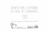 Plantations citoyennes au parc des Dondaines
