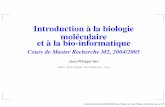 Introduction à la biologie moléculaire et à la bio-informatique