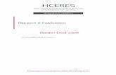Evaluation du master Droit privé de l'Université Lumière - Lyon 2