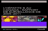 l'hépatite b au canada : rapport de surveillance de 2005–2011