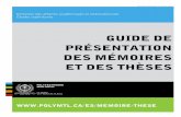 Guide de présentation des mémoires et thèses