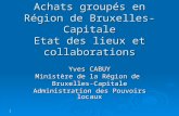 Achats groupés en Région de Bruxelles-CapitaleEtat des lieux et
