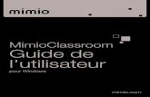 Guide d'utilisateur Mimio Classroom