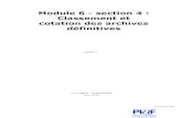 Module 6 - section 4 : Classement et cotation des archives définitives