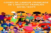cours de langue française de l'institut français 2016/2017