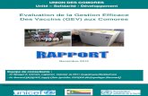 Evaluation de la Gestion Efficace Des Vaccins (GEV) aux Comores