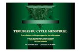 TROUBLES DU CYCLE MENSTRUEL. 2 cas cliniques traités par ...