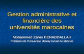 Gestion administrative et financière des universités marocaines