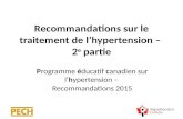 Recommandations sur le traitement de l'hypertension artérielle
