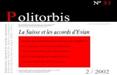 Politorbis Nr. 31: La Suisse et les accords d'Evian