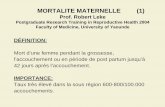 MORTALITE MATERNELLE (1)