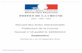 Recueil des Actes Administratifs Préfecture de la Creuse Normal n ...