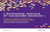 L'ÉCONOMIE SOCIALE ET SOLIDAIRE RECRUTE !