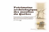 Patrimoine archéologique des moulins du Québec