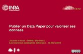 Publier un Data Paper pour valoriser ses données