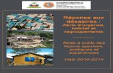 Réponse aux desastres: Abris d'urgence, habitat et regroupements