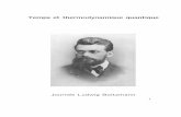 Temps et thermodynamique quantique Journée Ludwig Boltzmann