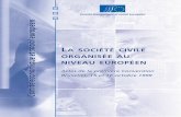La société civile organisée au niveau européen
