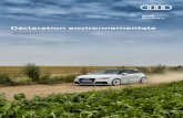 Déclaration environnementale - Audi Brussels