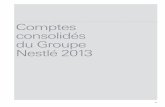 Comptes consolidés du Groupe Nestlé 2013