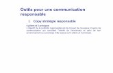 Copy stratégie responsable. Outils pour une communication