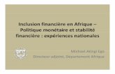 I l i fi iè Afi Inclusion financière en Afrique – Politique monétaire et ...