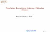 Résolution de systèmes linéaires : Méthodes directes Polytech'Paris
