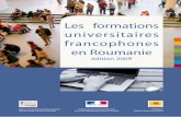 Les formations universitaires francophones en Roumanie