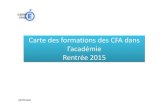 Carte des formations des CFA dans l'académie Rentrée 2015
