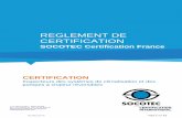 Règlement de certification