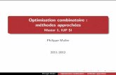 Optimisation combinatoire : méthodes approchées - Master 1, IUP SI