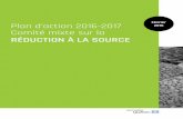 Plan d'action 2016-2017 - Comité mixte sur la réduction à la source