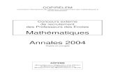 Mathématiques Annales 2004