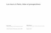 Les tours a Paris, bilan et prospectives
