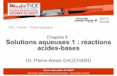Solutions aqueuses 1 : réactions acides-bases