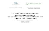 Guide des libéralités consenties aux associations, fondations et ...