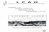 Brochure de licence LCAO 2016-2017