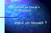 « Le recueil de Douai » de Rimbaud