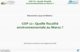 COP 22: Quelle fiscalité environnementale au Maroc