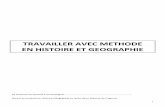 TRAVAILLER AVEC METHODE EN HISTOIRE ET GEOGRAPHIE