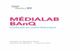 Médialab BAnQ - Contexte et cadre théorique