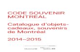 Catalogue CODE SOUVENIR MONTRÉAL 2014-2015