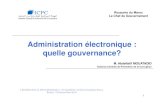 Administration Electronique : Quelle gouvernance