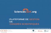 PLATEFORME DE GESTION DE CONGRÈS SCIENTIFIQUES