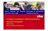 Formation en géodésie à l'INSA de Strasbourg Spécialité Topographie