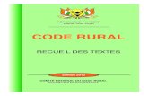 Document : recueil des textes du Code Rural, édition 2013