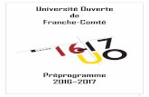Université Ouverte de Franche-Comté Préprogramme 2016–2017