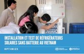 installation et test de réfrigérateurs solaires sans batterie au vietnam