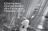 Comptes consolidés du Groupe Nestlé 2012